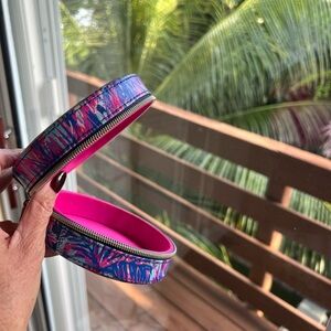 Lilly Pulitzer Tropical Pink and Blue Travel Jewelry Case